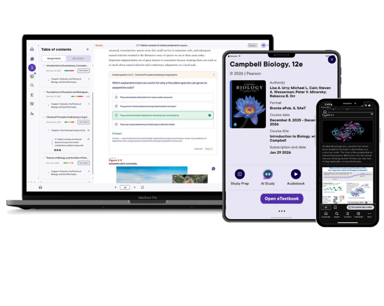 Image of a laptop, tablet and phone