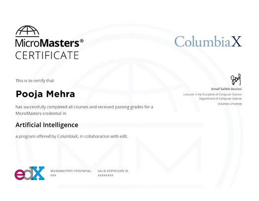 MicroMaster Certificate
